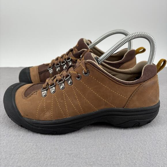 Keen Womens Shoes Size 8.5M Brown Canvas Hiking Sneaker Oxford Lace UP Fashion - Picture 2 of 15